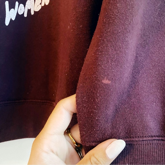 Obey women maroon sweatshirt small can’t believe we still have to protest this - Picture 2 of 6
